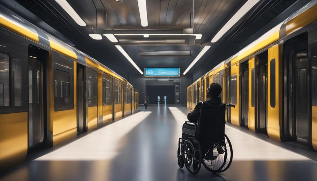 電動輪椅使用者的公共設施
